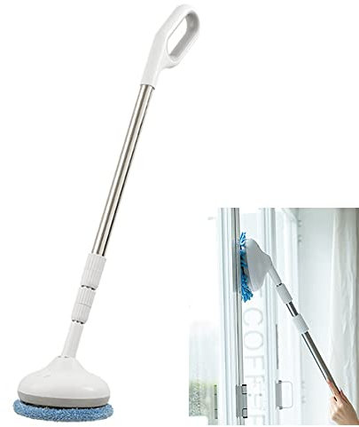 Robot di pulizia senza fili, telescopico senza fili, elettrico telescopico Ightweight palmare in vetro, lavavetri per uso domestico e soffitto, intelligente per pulire finestre esterne (bianco)