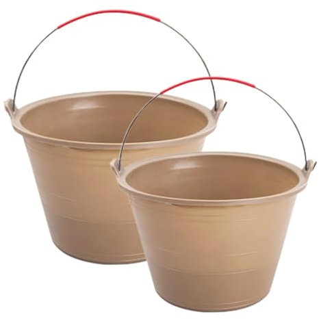 KITANDOVE 2 Secchi Grigi Per Miscelazione Del Cemento Da Costruzione Robusti E Facili Da Trasportare Per I Costruttori