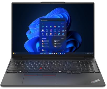 Lenovo ThinkPad E16 Gen 2 (Intel) Intel Core Ultra 5 125U Laptop 40.6 cm (16) WUXGA 16 GB DDR5-SDRAM 256 GB SSD Wi-Fi 6E (802.11ax) Windows 11 Pro Black