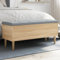 Willood Sitzbank mit Stauraum Sonoma-Eiche 102x42x46 cm Holzwerkstoff,Gepolstert Sitzhocker Schuhbank, Truhenbank Polsterbank Bettbank für Wohnzimmer Flur