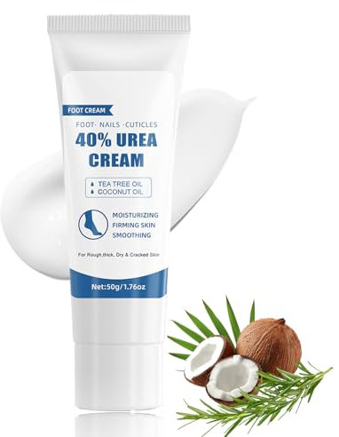 Urea Creme 40 Prozent - Reparaturcreme für Füße und Hände - Fußcreme für rissige Fersen und trockene Haut - Geeignet für Damen mit Sehr Trockene Füsse und Cracked