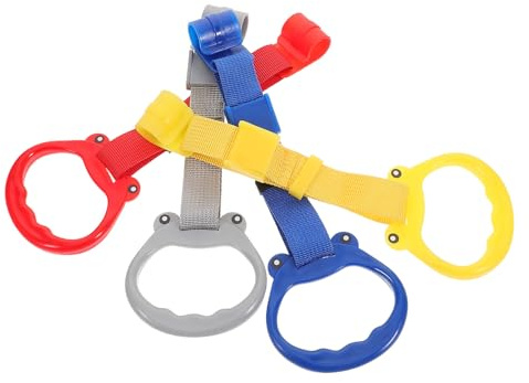 WESIEVYA Lot de 4 Anneaux de Traction Réglables pour Bébé Poignées en PP et Nylon Accessoires pour Parc et Lit Bébé Soutien Stable pour Apprendre à Se Tenir Debout et Aide à la Marche