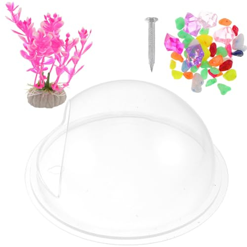 STOBAZA Wall Mounted Acrylic Fish Tank for Fish and Aquatic Plants, Space-saving Aquarium Bowl for Home Decor with Easy Nail Installation Random Color