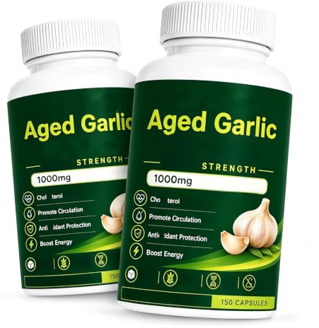 Lagrad svart vitlök, luktfri vitlök 1000 mg, 150 kapslar,2PCS