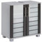 Schildmeyer Niko Waschbeckenunterschrank 113295, silber glanz-anthrazit glanz, 59,8/32,6/62,4 cm