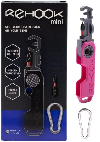Rehook Mini Lightweight Bicycle Multi-Tool, Bike Chain Tool Keyring, Pocket Cycling Tool Suitable for Road, MTB, Gravel & Hybrid Bikes, Made in UK Ultra Blue