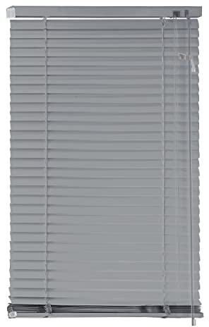 EXKLUSIV HEIMTEXTIL Aluminium Jalousie Lamellen 80 x 130 cm Silber