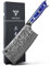SANMUZUO Damas Feuille de Boucher, Couteau de Cuisine Chinois Professionnel Couperet de Cuisine en VG-10 67 Couche Damas Acier avec Poignée en Résine(Bleu Saphir) - Xuan Série
