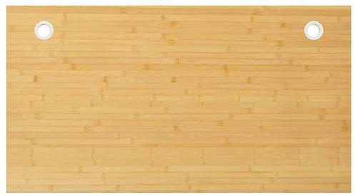 vidaXL Schreibtischplatte, Tischplatte mit Kabelloch, Ersatztischplatte für Esstisch Schreibtisch, Esstischplatte Bambustischplatte, Bambus