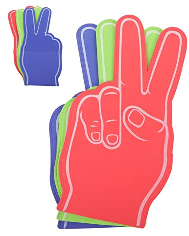 KITANDOVE Sportspiel-Cheer-Requisiten 3er-Pack Rave-Fan-schaumfinger Lebendige Schaumhände Für Cheerleading