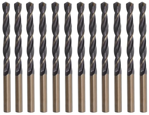 Misuyue 12pcs Metal Drill Bits, 5.5mm HSS Drill Bit Sets, Carbide Twist Drill Bit for Metal Stainless Steel Aluminum Alloy, Wood Drill Bits