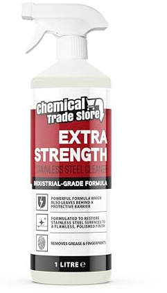 Chemical Trade Store - Stainless Steel Cleaner 1L - Professional Grade Surface Cleaner for Kitchens - Removes Grease & Fingerprints, Streak-Free