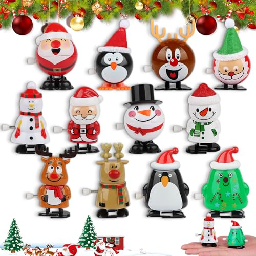 Yegookay Tonie Lot de 12 figurines de Père Noël Tonie de Noël 2025 Tonies de Noël Tonies de Noël Petit objet pour Noël