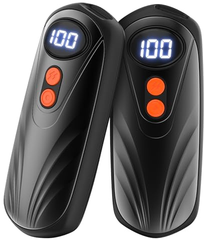 SFGSUP Set de Calentadores de Manos Recargables 2 Piezas, Calienta Manos Portátil y Reutilizable de 6000mAh, 5 Niveles de Temperatura Ajustables, Ideal para Camping, Senderismo, Caza, Regalo Unisex