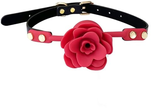 BFLaiCai Bavaglio In Silicone Bavaglio Per Bocca Regolabile Bavaglio Per Bocca Con Cinturini In Similpelle Gag Ball Bondage Per Giochi Di Ruolo Seducenti Giocattolo Bondage SM Per Donne Uomini