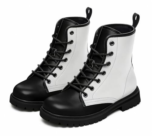 FQLGJMY Bottines Pour Femmes Style Gothique à Plateforme et Lacets Ornées d'un Imprimé Floral uni Dégradé Idéales Les Voyages Halloween et Noël