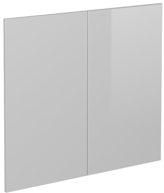 Vicco Façade de Cuisine R-Line, Blanc Haute Brillance, 79.2x71.3cm | façade de meuble pour meuble sous-évier, adapté aux armoires de cuisine R-Line pour une installation facile
