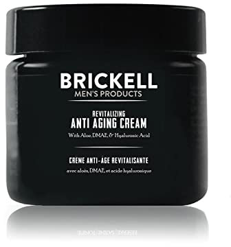 Brickell Men's Gesichtscreme Männer - Revitalisierende Anti Aging Creme für Männer - Natürliche & organische Anti Falten Creme - Mit Aloe, DMAE & Hyaluronsäure - 59 ml - Parfümierte Nachtcreme