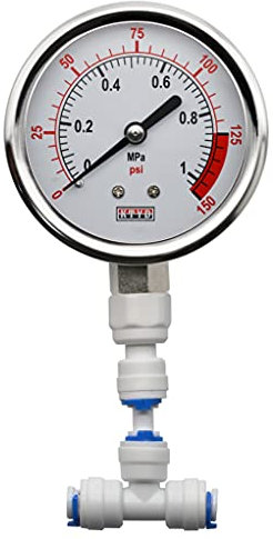DIGITEN Water Pressure Gauge Meter 0-1.0MPa 0-150psi 3/8 for Reverse Osmosis System Pump