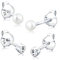 Elli Ohrringe Damen Ohrstecker Set Basic mit Süßwasserzuchtperle und Kristall in 925 Sterling Silber