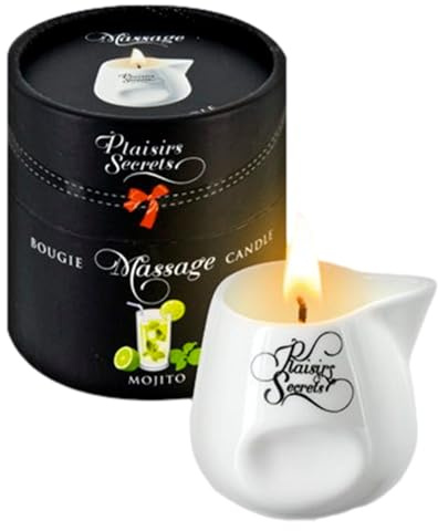 Plaisirs Secrets Bougie de Massage Gourmande Parfum Mojito 80 ml