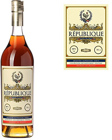 Absinth République von ALANDIA | Premium Qualität mit Weinalkohol destilliert | Original aus Frankreich | 68% Vol. | | (1x 0,7 l)