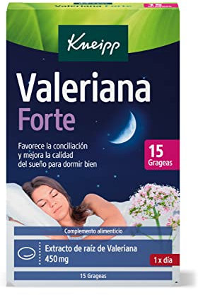 Kneipp Valeriana Forte, Solución para Conciliar el Sueño, Ayuda a Dormir en Caso de Estrés Ocasional, 15 Grageas