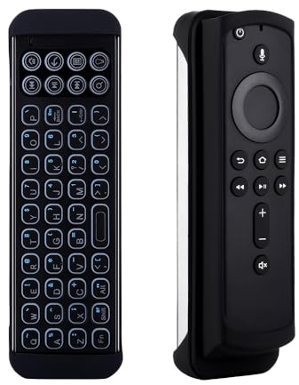 iPazzPort Mini Bluetooth Wireless Keyboard Remote with Backlit for Smart TVs Stick 4k, Android TV Box, TV Stick Streaming Player, KP-810-30B