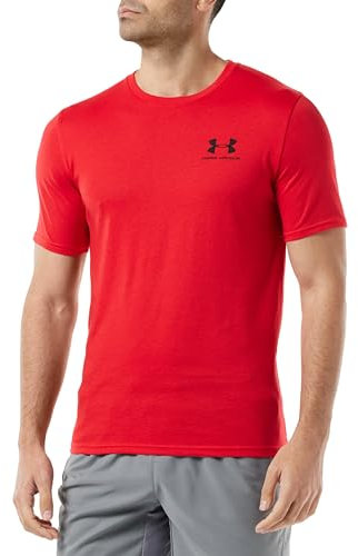 Under Armour Herren Sportstyle Logo Tank sportliches Muskelshirt aus superweichem Stoff, ärmelloses Sportshirt mit loser Passform, Red / Black, L, 1326799