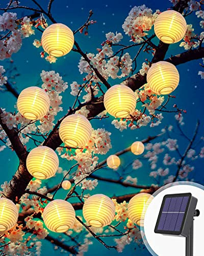 litogo Farolillos Solares Exterior, 6M 40 LED Guirnalda Exterior Solar, Luces Decorativas Exterior Guirnalda Luces Exteriores Linternas Farolillos Decorativos Solares para Decoración Jardines