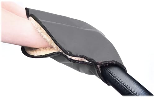 Handwärmer Kinderwagen Handmuff MUFF Handschuhe Kinderwagenmuff 40 x 45 cm Wasser- und Windabweisender Stoff Universalgröße für Kinderwagen Buggy (Graphite)