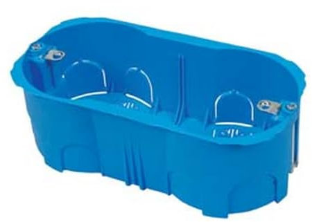 10PZ SCATOLA DA INCASSO PER CARTONGESSO SENZA COPERCHIO - 4 posti tipo 504 - mm.137x70x50 - (1704.CG)