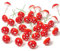ENLACE Pilze Deko, 30 Stück Mini-Pilze Garten Töpfe, 3cm*2,6cm, Gartenpilze Blumentopf Pilz Dekoration, Mini Pilze, Zum Basteln und Dekoration, Garten Zubehör für DIY Potting Feengarten Blumentöpfe
