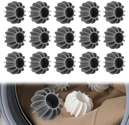 16 piezas de bolas de lavado para lavadora, bolas de secado para secadora, bolas de lavado de goma, bolas de lavado que reducen las arrugas y las marcas de pinzas