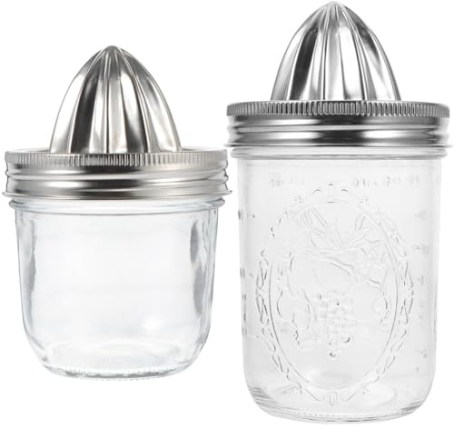 Mason Jar Zitronenpresse Edelstahl - Hand Saftpresse FüR ZitrusfrüChte Leicht Zu Reinigen Platzsparend Ideal FüR Die KüChe