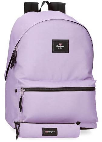 Pepe Jeans Aris Colorful Mochila, Lila, 31x44x17,5 cms