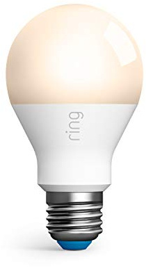 Ring A19 Smart LED Bulb — Energy-efficient with 800 lumens of white light, works with Amazon Sidewalk, White