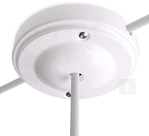 Lightstock Lampen Baldachin Porzellan New Modern, Weiß Ø 10 cm