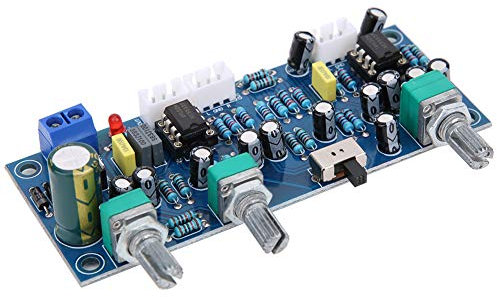 Low Pass Filter Preamplifier Short, 2.1 Channel Subwoofer Tone Plate, HI‑FI Circuit Board, with Dual 5532 2.0 Full Tone + 0.1 Base Structure and Adjustable Base Frequency Phase
