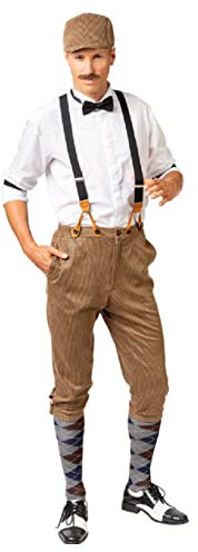 O7985-58-60 braun Herren Set Shorts Peaky blinder Knickerbocker 5 TLG.Gr.58-60