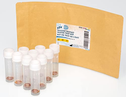 Medasa Prueba de agua para bacterias coliformes E.coli prueba en agua potable y agua de pozo (10 juegos de prueba)