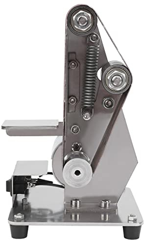 Garosa Lijadora de Banda Eléctrica 775, Mini Pulidora Multifuncional DIY con Amoladora, Kit de Correa para Lijado, 110V 240V, Cable de Alimentación Incluido