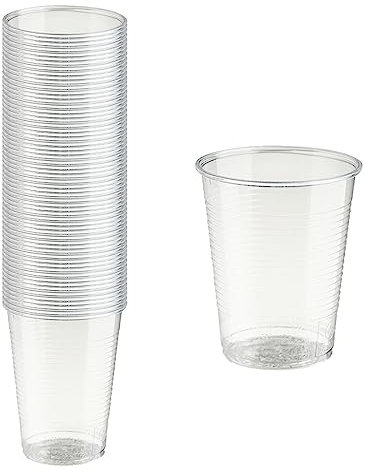 MAQA 100 pz Bicchiere PLA 200 ml per bibite, bicchieri usa e getta trasparente, bicchieri monouso compostabili