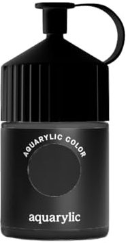 Aquarylic Color Künstlerfarbe - Hochpigmentiert, Lichtecht & Flüssig-Sämige Konsistenz Color - 120ml Flasche, Tiefschwarz