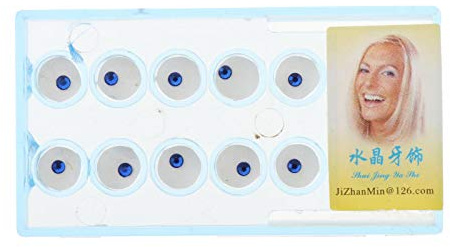 10 piezas de diamantes para dientes dentales, joyería de dientes, adornos de gemas azules