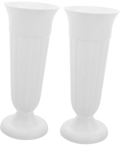 HANABASS 2pièces Lot de Vases pour Tombe Cimetière Décoratif Plastique Pot De Fleurs Funéraire
