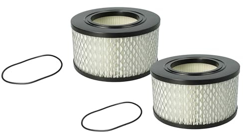 vhbw 2x Staubsaugerfilter kompatibel mit Heylo VC 30 H, VC 30 M Staubsauger - HEPA-Filter Schwarz Weiß