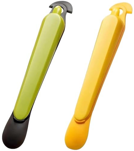 HOIRIX Lot de 2 éplucheurs de citron et d'orange – Éplucheurs d'agrumes pour la cuisine – Outil facile et efficace pour éplucher le citron et l'orange, gadgets de cuisine (vert + jaune)
