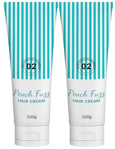 Peachfuzz Haarcreme, Gesichts-Haarentfernungscreme für Frauen, Oberlippen-Haarentfernung, glatte Haut, feuchtigkeitsspendend, schmerzlose Haarentfernung, Schnurrbart-Entferner (2Pcs)