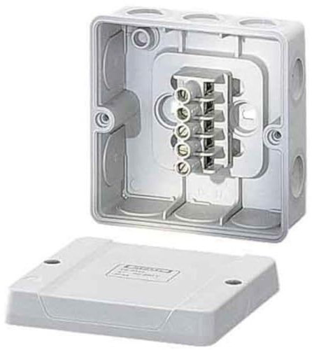 Hensel DE 9345 Polystyrol-Abzweigkasten Grau 1 Stück Kabelabzweigkasten